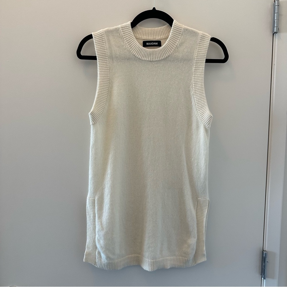 NAADAM White Sweater Mockneck Tank